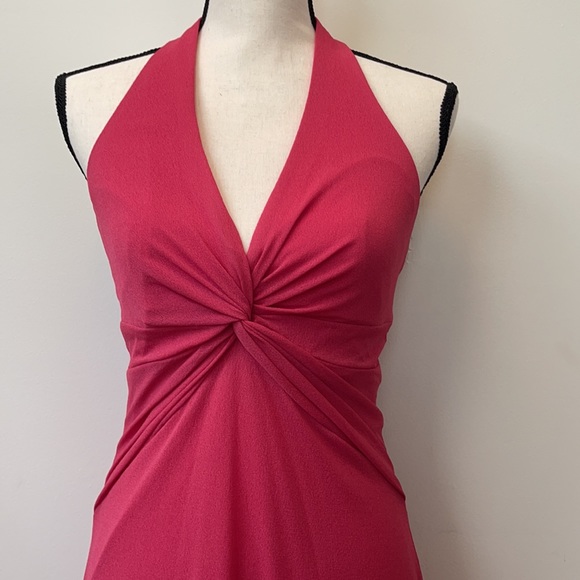 Laundry by Shell Segal Dark Pink Halter Dress NWT - Picture 3 of 16